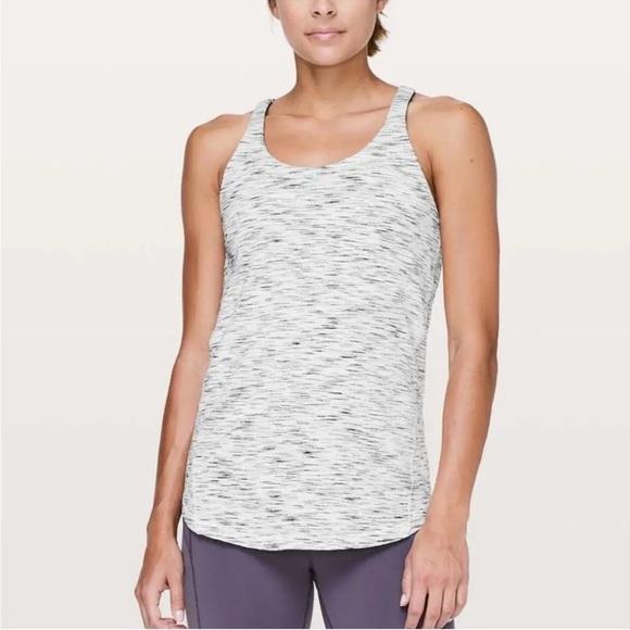 Lululemon Moment To Movement 2-In-1 Tank Tiger Space Dye Black White/Moonphase - Picture 2 of 7